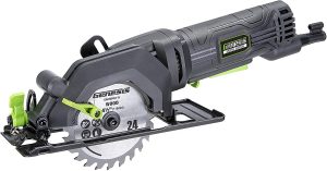 Genesis Compact Circular Saw with 24T Carbide-Tipped Blade, Rip Guide, Vacuum Adapter, and Blade Wrench