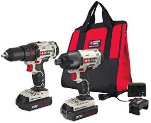 PORTER-CABLE 20V MAX Cordless Drill Combo Kit and Impact Driver