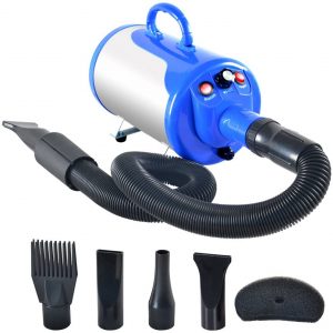 SHELANDY 3.2HP Stepless Adjustable Speed Pet Hair Force Dryer Dog Grooming Blower with Heater