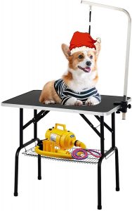 grooming table for a cocker spaniel