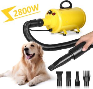 amzdeal Dog Dryer 3.8HP 2800W Stepless Adjustable Speed Dog Hair Dryer