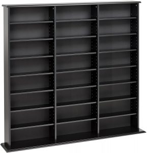 library style multimedia storage cabinet