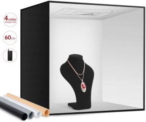 light box photography for jewelry