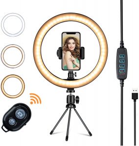 LED ring light with tripod stand by Vilsure