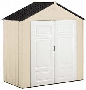 outsunny outdoor metal garden storage shed