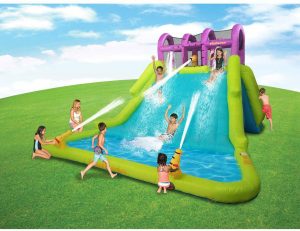 inflatable bounce house water slide