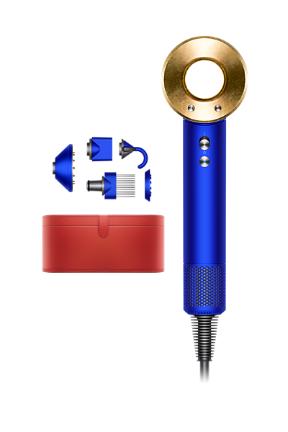 Dyson Supersonic hair dryer in 23.75K gold with Gesso red presentation case