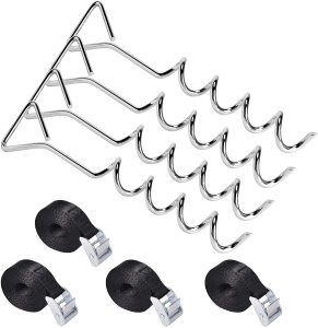 A Set of 4 Heavy Duty Tie Downs System with Ground Wind Stakes