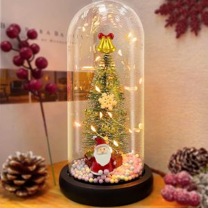 Snow Flocked Tabletop Xmas Tree with Lights