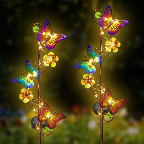 Waterproof Butterfly Solar Powered Lights for Garden, Lawn, Patio or Courtyard